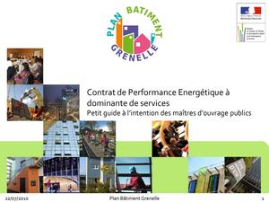 CONTRAT DE PERFORMANCE ÉNERGÉTIQUE.