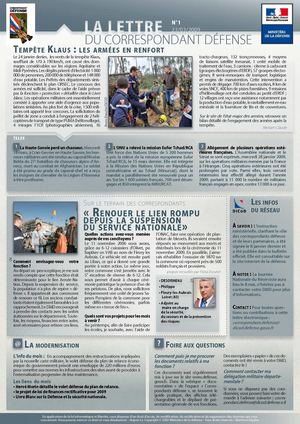 , La Lettre électronique du correspondant défense  n°1
