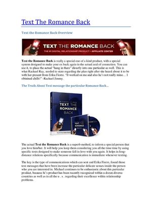 Text the Romance Back