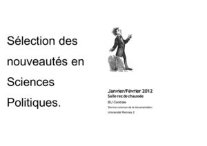 Sciences Politiques : nouveautés janvier-février 2012