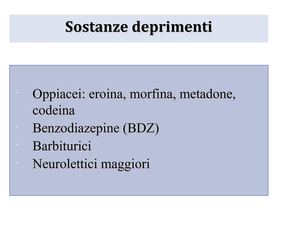 Le sostanze deprimenti 