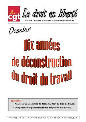 Déconstruction du droit du travail depuis 2002