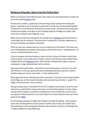 Barbecue Etiquette