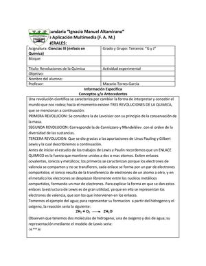 Revoluciones de la Quimica