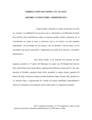 ANÁLISIS: CONSULTORIA Y ASESORÍA ADMINISTRATIVA 