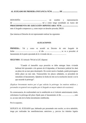 solicitud suspension lanzamiento