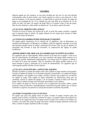 aspectos básicos del voleibol