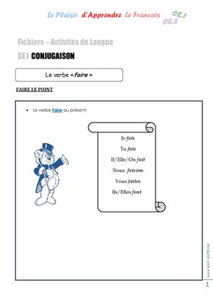 Le verbe FAIRE