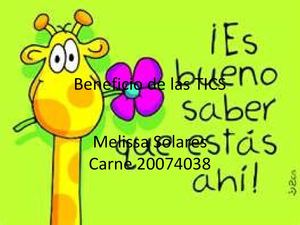 Beneficio de las TICS1