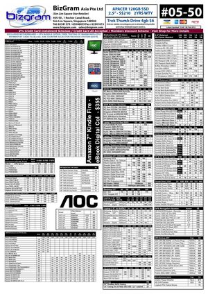 bizgram pricelist Feb 6th 2012