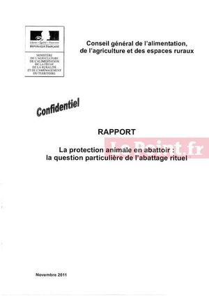 Rapport confidentiel agriculture : Hallal