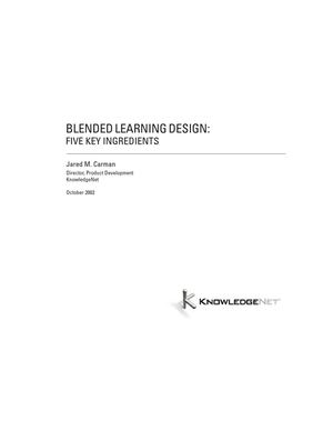 Blended Lesrning Desisgn