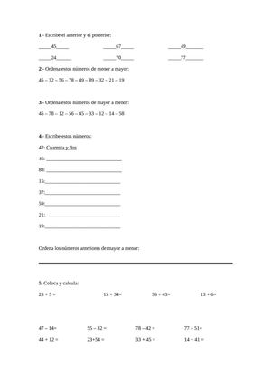 TAREAS DE REFUERZO DE MATEMÁTICAS