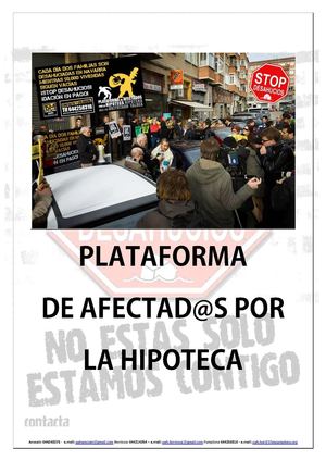 Folleto Plataforma afectado@s por la hipoteca - Navarra
