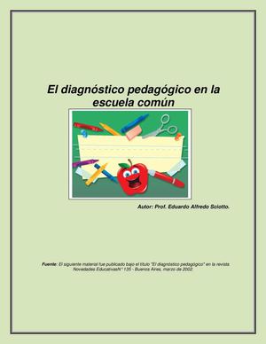 El diagnóstico pedagógico
