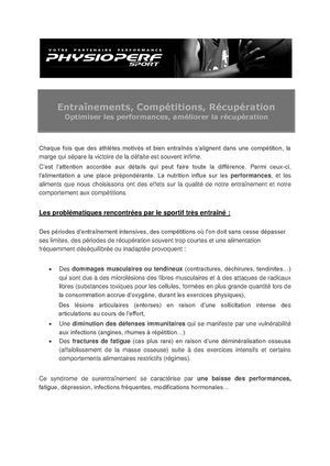 Physioperf, optimisez votre récupération avec ECR 80