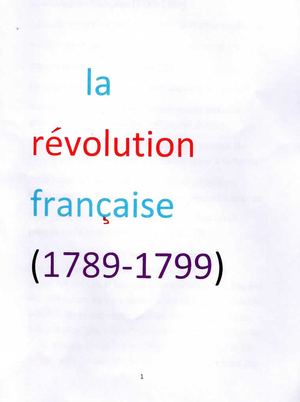 La révolution française (Johanna)