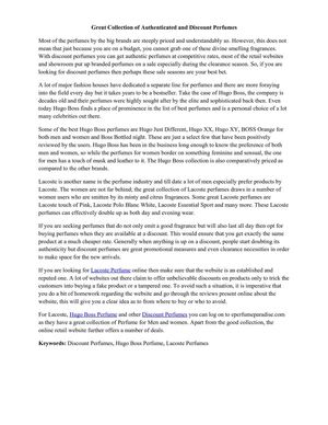 Great Collection of Authenticated and Discount Perfumes