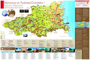 Carte touristique des Pyrénées-Orientales
