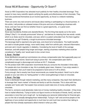 Xocai MLM Business - Opportunity Or Scam_