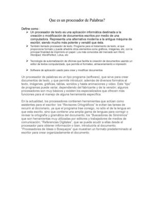 Que es un Procesador de texto ?