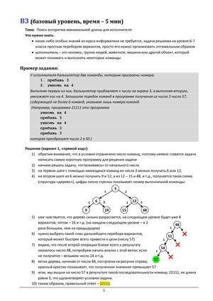 B3 Поиск алгоритма минимальной длины