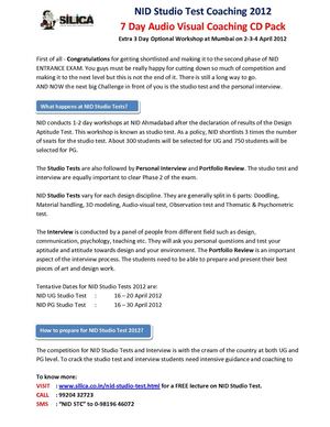 NID Studio Test Sample Papers|NID Studio Test|NID Studio Test Coaching