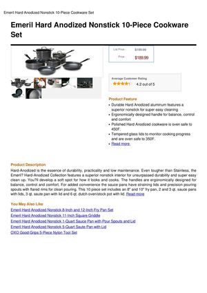 Emeril Hard Anodized Nonstick 10-Piece Cookware Set