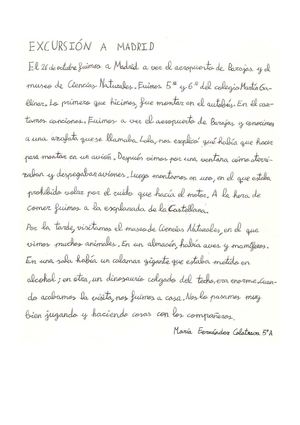 Exursión a Madrid