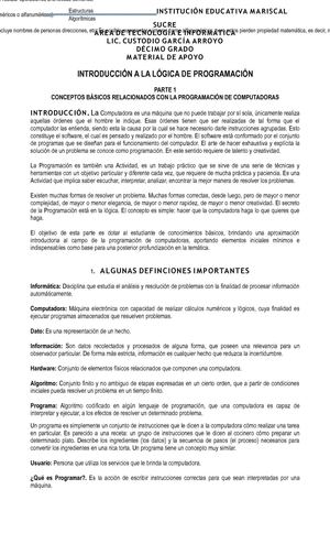 LÓGICA DE PROGRAMACIÓN