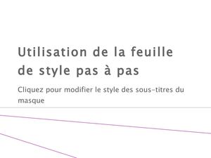 Utilisation de la feuille de style pas à pas