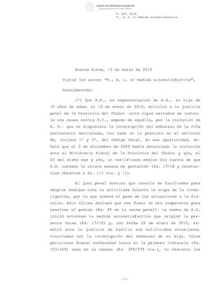 Fallo sobre aborto no punible