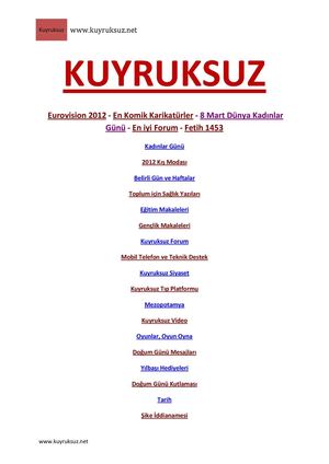 Kuyruksuz - www.kuyruksuz.net - The Best Website Of Turkey