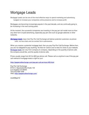 Mortgage Leads