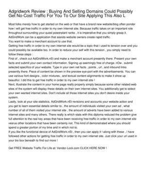 Adgridwork Review _ Buying And Selling Domains Could Possibly Get No-Cost Traffic For You To Our Site Applying This Also L