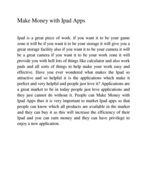 Make Money with Ipad Apps