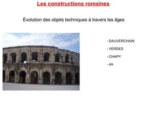 Les constructions romaines 