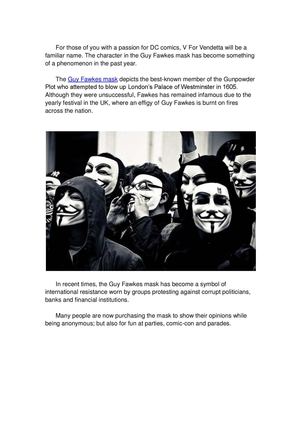 V For Vendetta Masks