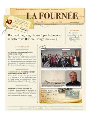 La Fournée, vol. XII, no. 3, mars-mai 2012