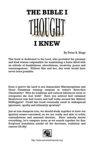 Bible I thought I knew