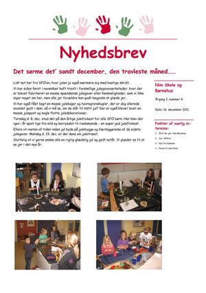 Nyhedsbrev for Nim Skole og Børnehus december 2011