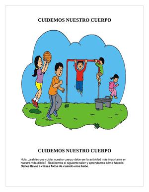 CUIDEMOS  NUESTRO CUERPO (Actividad de Proyecto)