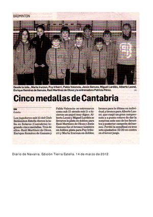 Diario de Navarra y Diario de Noticias 14-15 de marzo de 2012