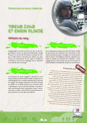 TIREUR DE CHAR ET ENGIN BLINDE