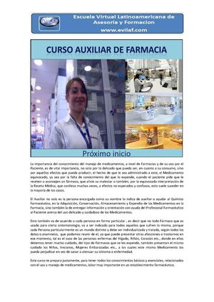 Curso Virtual de Auxiliar de Farmacia