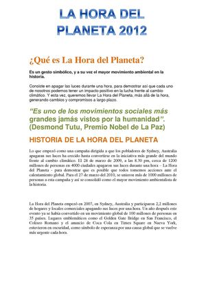 LA HORA DEL PLANETA