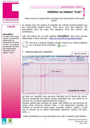 LibreOffice Calc (Initiation)