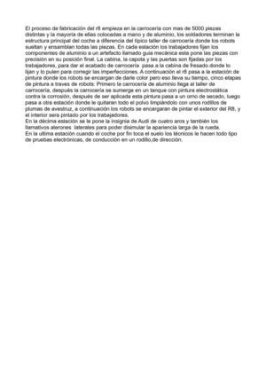 Proceso de Fabricación del Audi R8