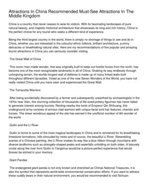 Attractions In China Recommended Must-See Attractions In The Middle Kingdom