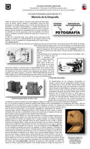 HISTORIA DE LA FOTOGRAFIA